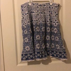 Blue flower skirt
